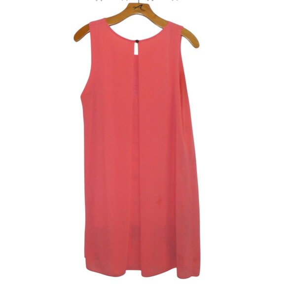A-Lined Chiffon Sleeveless Floral & Butterfly Lined Tunic Print Dress Sz Medium - Picture 6 of 14